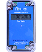 RCM Weatherproof remote digital display for water meters