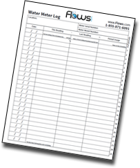 Water Meter Reading Log Sheet